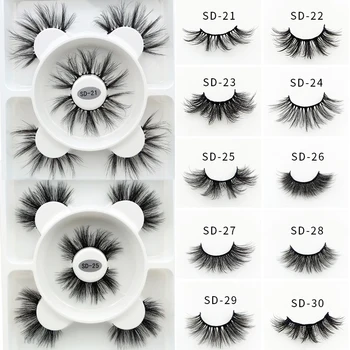 

New 3 Pairs Multilayer False Eyelashes Fluffy Fake Lashes Makeup 3D Mink Lashes Eyelash Extension Mink Eyelashes 20mm For Beauty