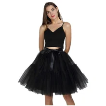 Двухслойная сорочка из прозрачной пряжи с пятислойной сеткой, летняя Милая плиссированная юбка из тюля с лентой для девочек праздничные Вечерние