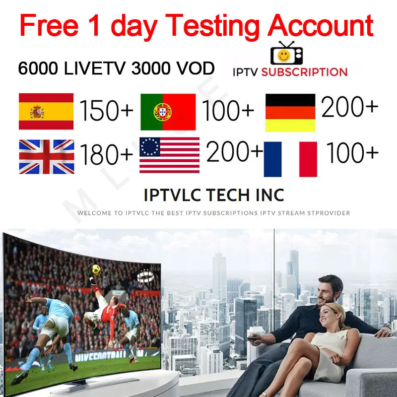 

Europe IPTV subscription HD channel Arabic Russia Canada USA England Germany India Latin America Spain France M3U smart iptv