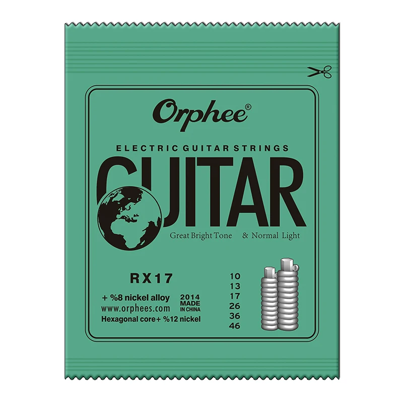 

Orphee RX17 (010-046) Great Bright Tone & Normal Light Electric Guitar Strings Set 6pcs/set Guitar Accessories