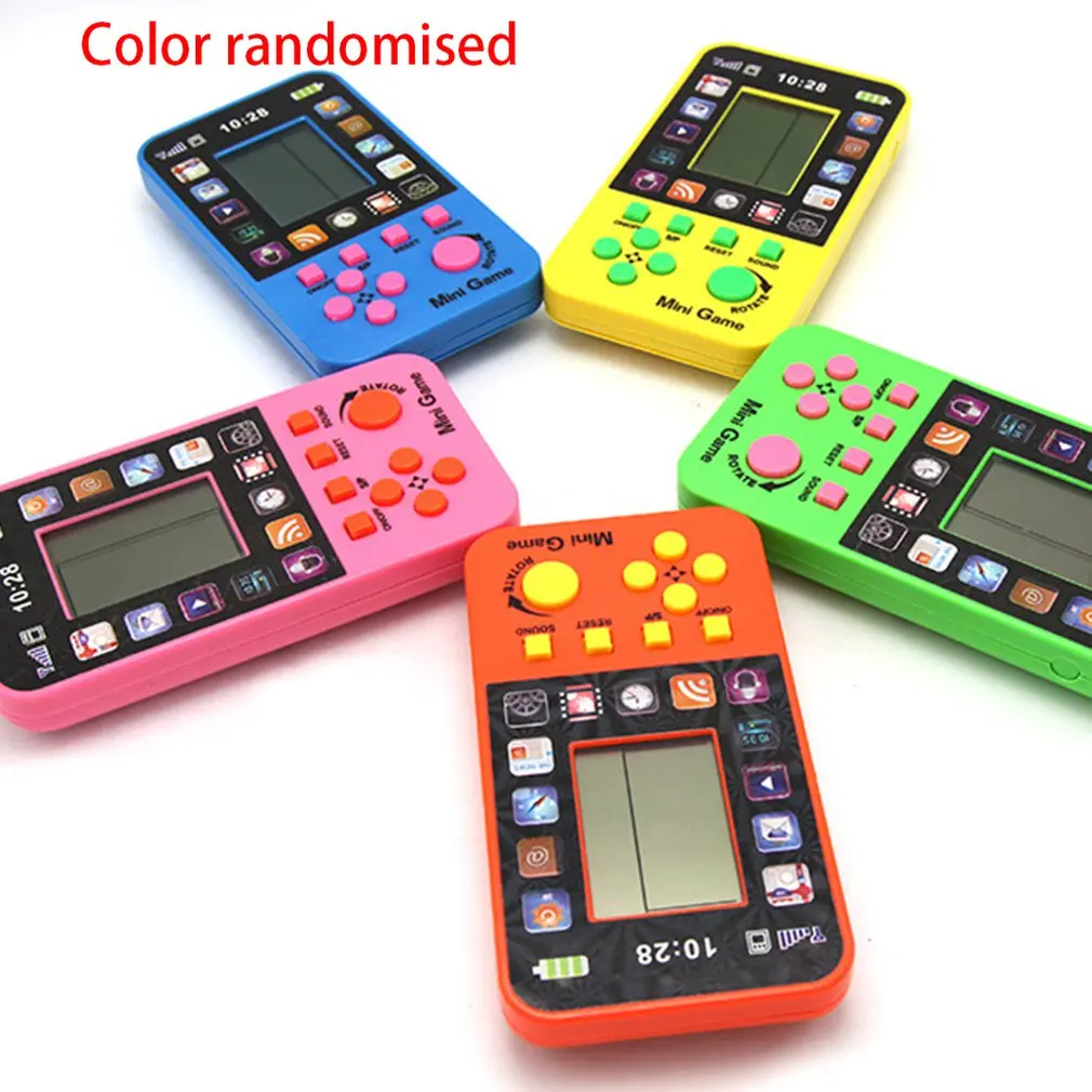 

Portable Classic Tetris Handheld Game toys Children's Handheld Game Console Video Game Tetris Puzzle Educational Electronic toys