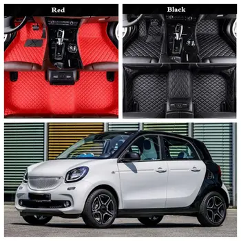 

Car Accessories Luxury Leather Car Floor Mats for Smart Fortwo Forfour Custom Car Carpet Cover Auto Carpet Cover Foot Mats