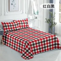 WOSTAR Bohemian retro plaid bed sheet set and pillowcase soft cozy home textile luxury bedding single double queen king size 4