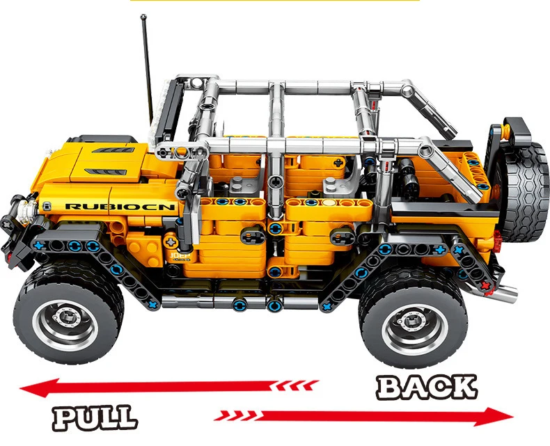 Technics Chrysler jeeps Wranglers Rubicon moc, строительный блок, модель автомобиля, кирпичи, коллекция игрушек для автомобиля