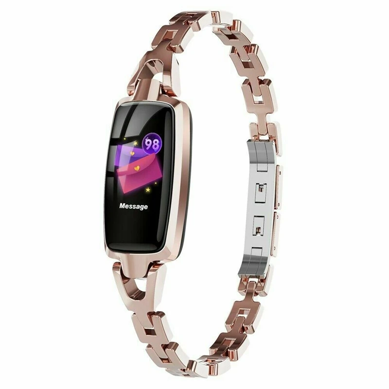 ABKK-Women Smart Watch Heart Rate Monitor Bluetooth IP67 Waterproof Fitness Tracker Monitoring Women At Special Times for Androi