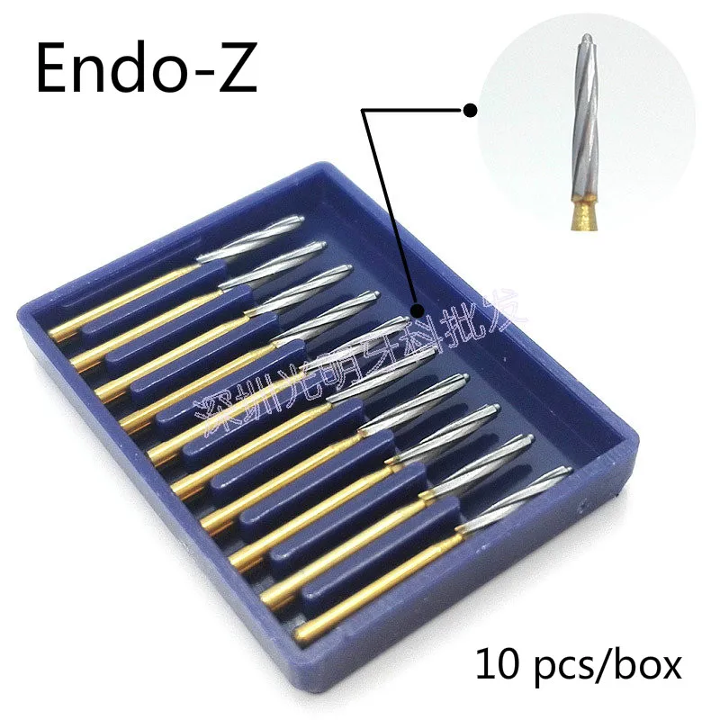 

RZ3S Tungsten Carbide ENDO-Z Bur For Endodontic 10 Pcs/Pack 21mm/25mm/28mm Cutting surface length 9mm