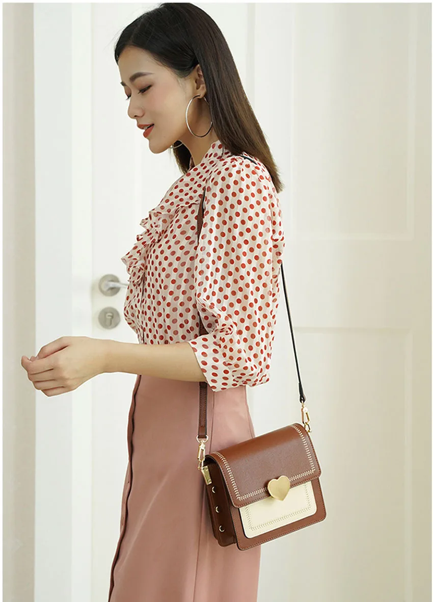 LAORENTOU fashion women leather shoulder crossbody bags for women luxury handbags designer bags famous brand women bags