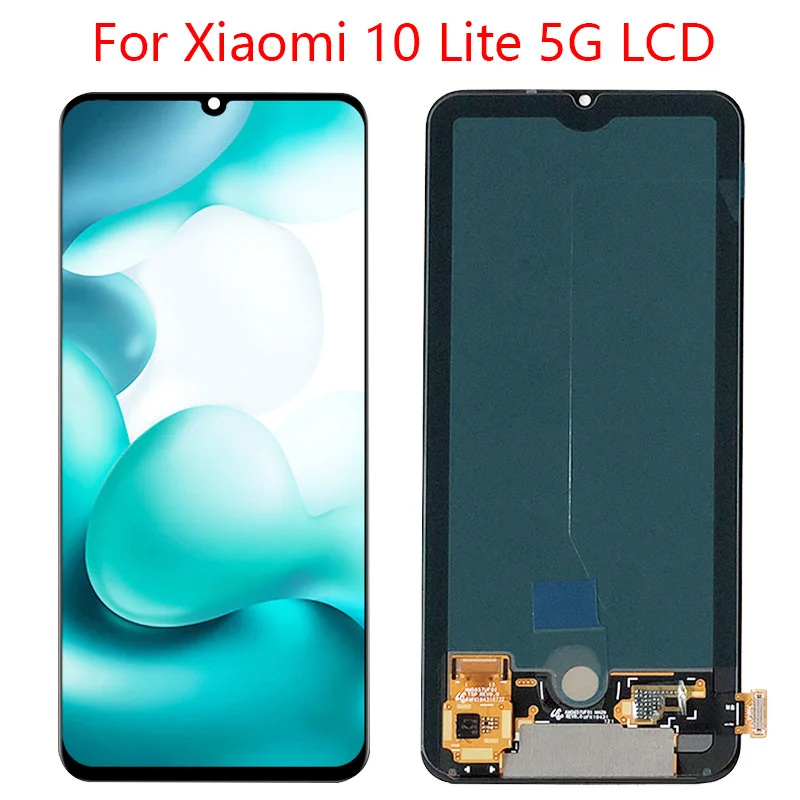 Monitor Lcd Mi 10 Lite Da 6.57 Pollici Per Xiaomi Mi10 Lite Monitor Lcd Touch Screen Digitizer Componente Per Mi 10 Lite Lcd M2002J9G