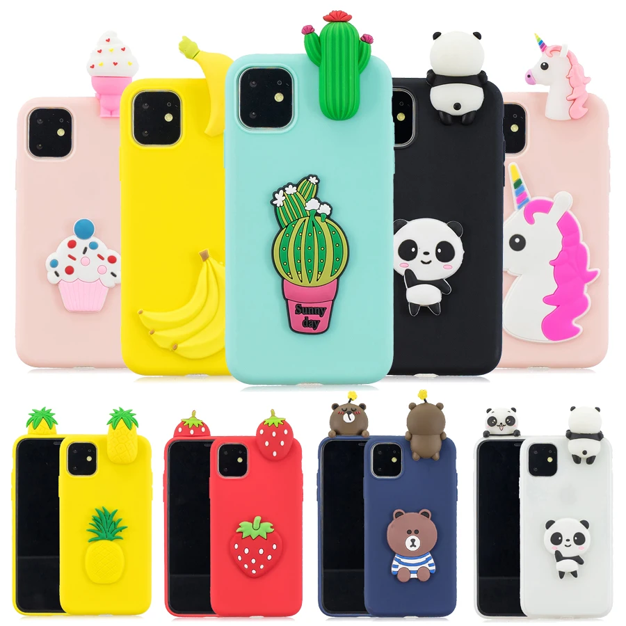 Силиконовый чехол для iPhone 11 Pro Max 2019 X XR XS 7 8 6 6S Plus задняя крышка 3D панда конфеты