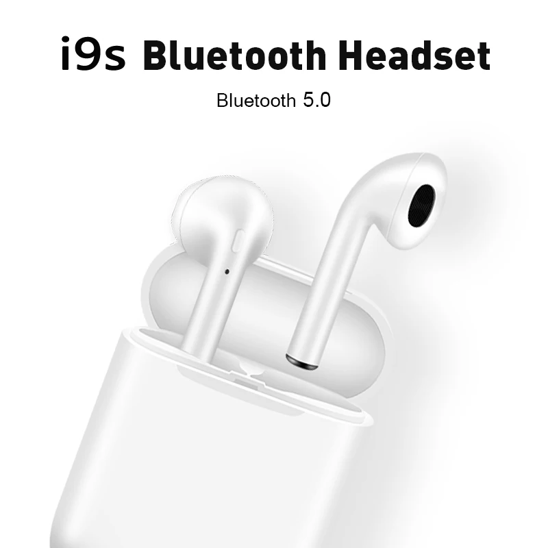 Новинка i9s tws мини беспроводные наушники Bluetooth 5,0 стерео спортивные наушники гарнитура с зарядной коробкой микрофон для смартфона