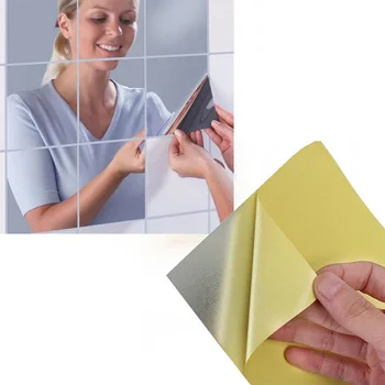 

Decorative mirror flexible non-glass mirror plastic 3D mirror wall decal decal bathroom mirror for home