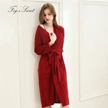 Женский халат, пара, Осень-зима, вафельный тонкий, yukata, Абсорбирующая, быстросохнущая Пижама, домашняя одежда, ночная рубашка, roupao feminino