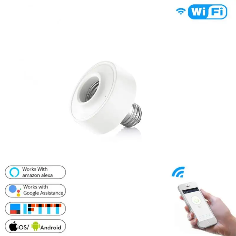 Tuya Smart Life WiFi Light Socket Lamp Holder for E26 E27 Led Bulb Google Home