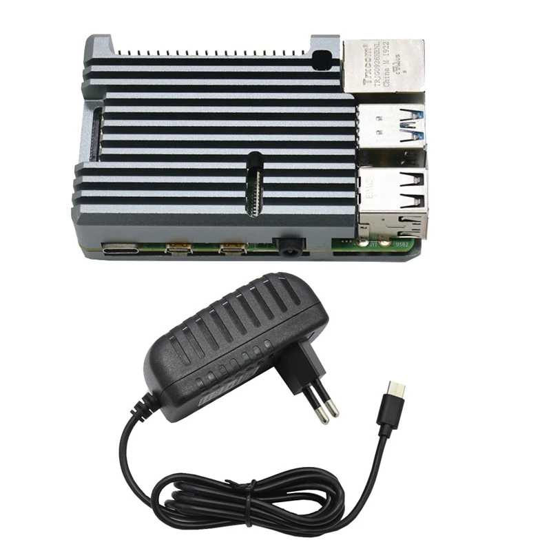 Для Raspberry Pi 4B 4G ram DIY Kit Поддержка 2,4/5,0 GHz wifi Bluetooth 5,0 с алюминиевым ЧПУ сплав защитный серый чехол 5V 3A P