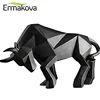 ERMAKOVA Resin Bull Statue Bison Sculpture Decoration Abstract Animal Figurine Room Desk Home Decoration Gift ► Photo 3/6