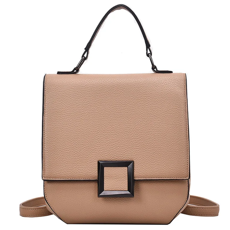 

Vintage Fashion Female Tote bag 2019 New High Quality PU Leather Women's Designer Handbag College style Shoulder Messenger Bag