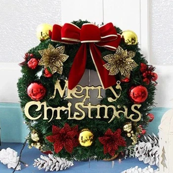

Christmas Wreath Door Garland Pendant Decoration Prop Hanging Display Ornament