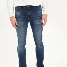 Дефакто мужские модные темно-синие простые брюки повседневные классические свободные джинсы повседневные эластичные брюки мужские-L6700AZ19AU
