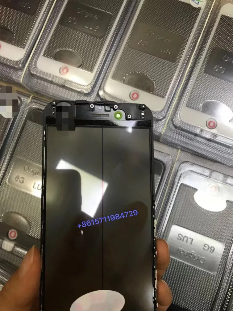 4 в 1 стекло холодного отжима сборе с рамкой OCA поляризатор для iPhone 7 8 Plus Сенсорная
