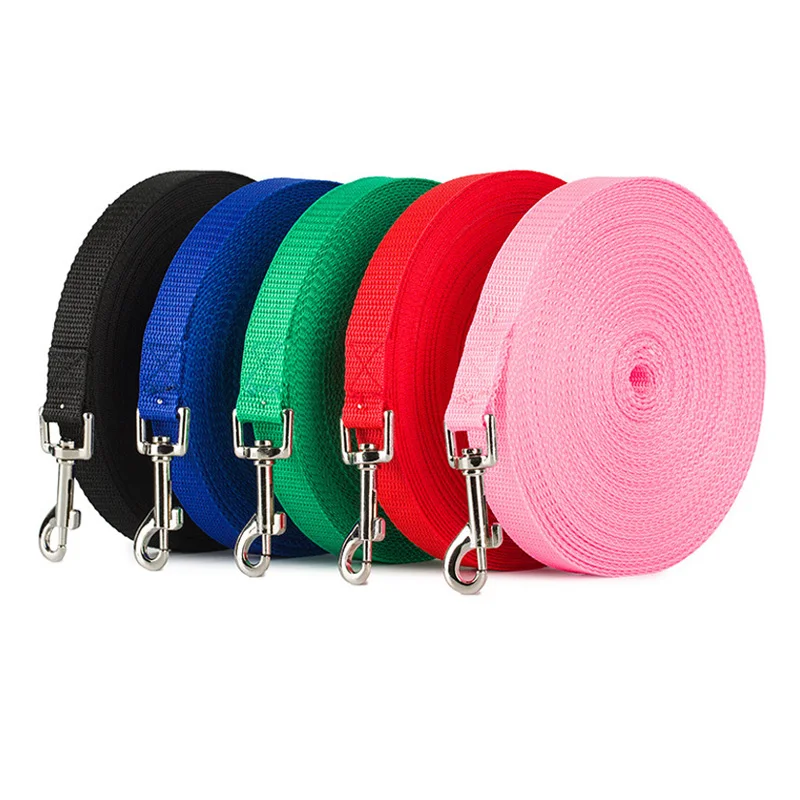 Nylon Dog Training Leashes Pet Supplies Walking Harness Collar Leader Rope For Dogs Cat 1.5M 1.8M 3M 4.5M 6M 10M