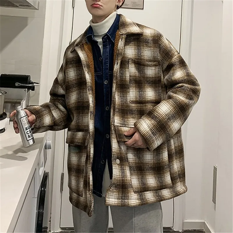 Winter Jacket Men Thick Warm Parka Windproof Streetwear Hip Hop Student Clothes Cotton Coat Korean Gentleman British College