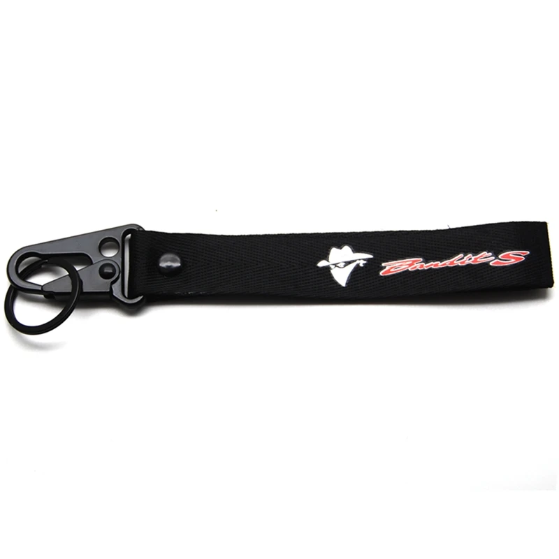 For Suzuki Bandit Gladius GSR GSXR 750 1000 Hayabusa V-Strom TL1000S Motorcycle Car Key Chain Woven Key Ring Tag Label Chain - Цвет: Black-BanditS