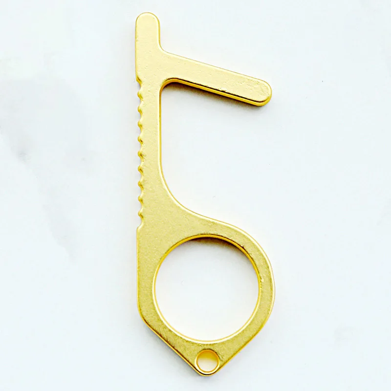 Door Handles Portable Contactless Safety Opener Brass Key Kits