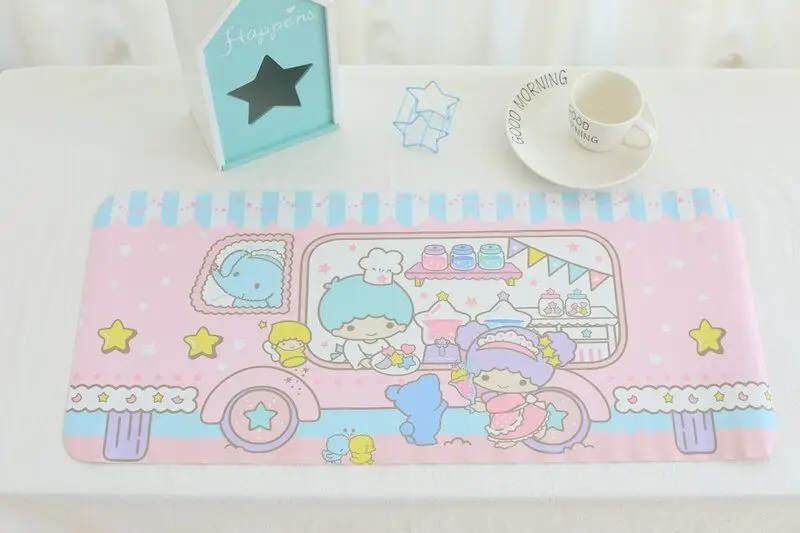 1 шт. маленькие Две звезды Мелодия Cinnamoroll девушка ПВХ Блюдо для еды/кофе/чашки коврик стол Pc настольные коврики 2512