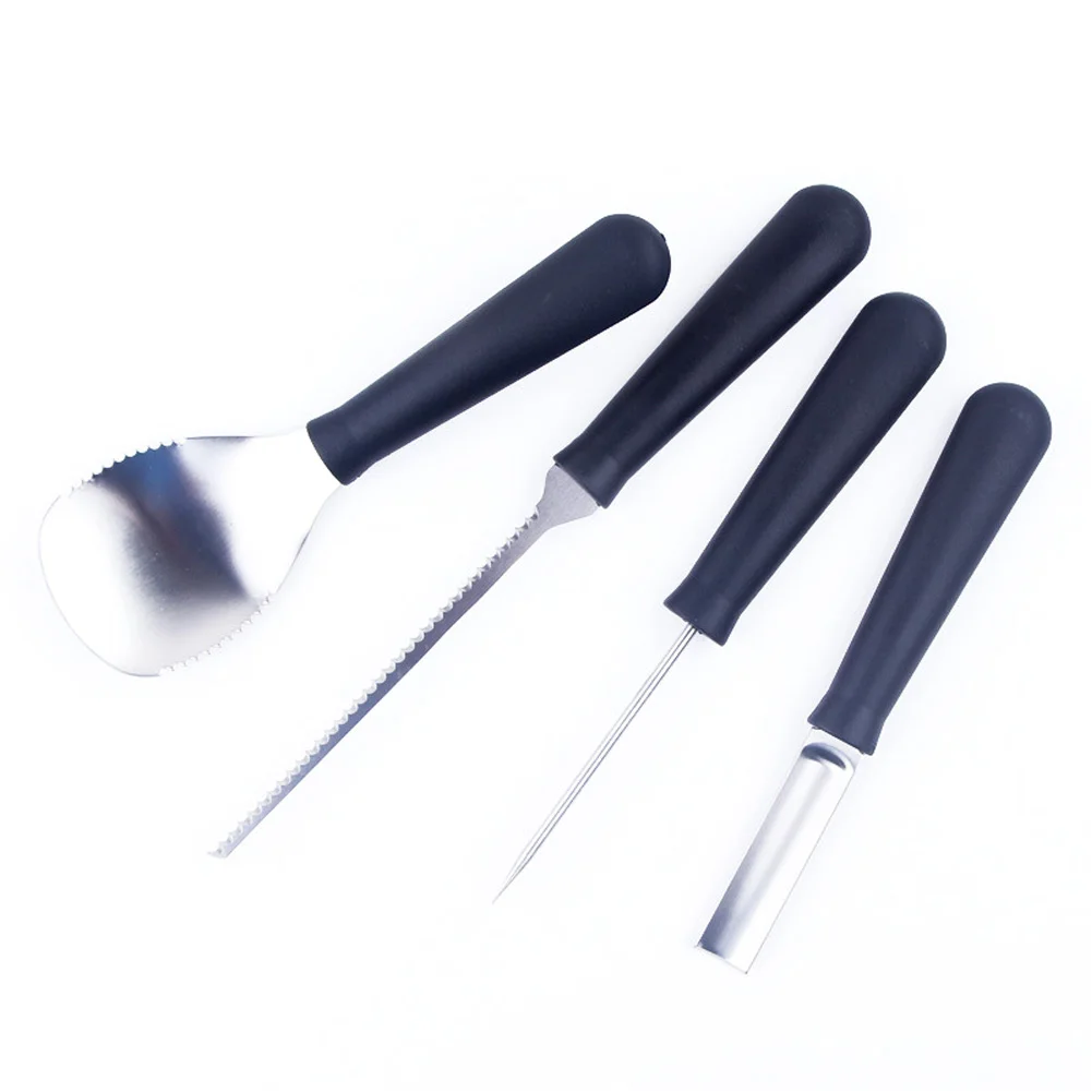 4 шт. инструменты для резьбы тыквы на Хэллоуин набор резцов профессиональные