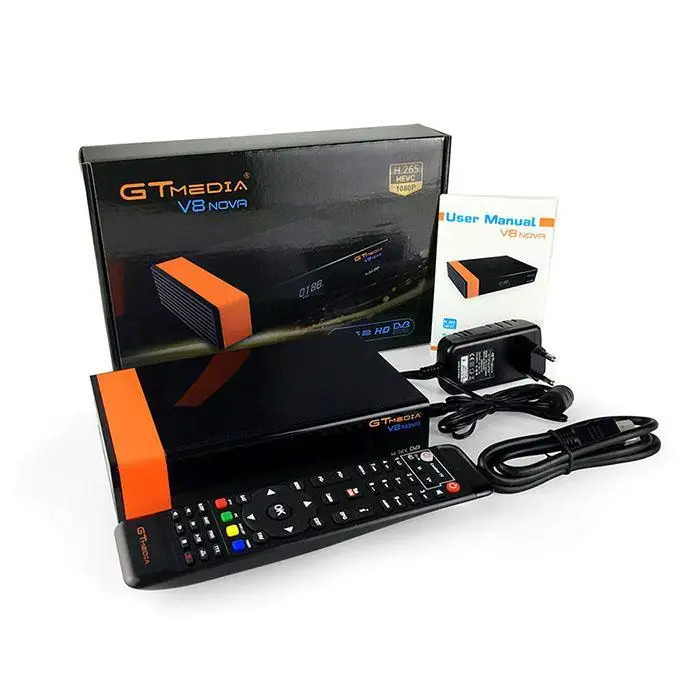 Медиаплеер USB Gtmedia V8 Nova DVB-S2 подходит для Австралии, США, ЕС, Великобритании спутниковый Встроенный Wi-Fi, 110 V-240 В пер. тока, 50/60Hz с разрешением Full HD