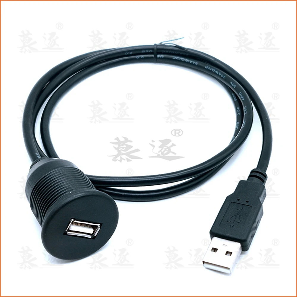 1m 2m 1 PC For Car Dashboard Mounting Panel Installation USB Extension Adapter M/F Cable Lead