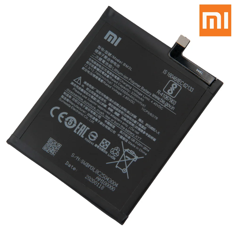 Оригинальный запасной аккумулятор Xiao Mi BM3L для Xiaomi 9 MI9 M9 MI Подлинная