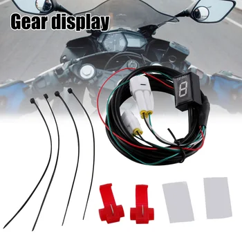 

Motorcycle Gear Indicator LCD Digital Display Waterproof Wire Backside Outlet Motor Bike NJ88