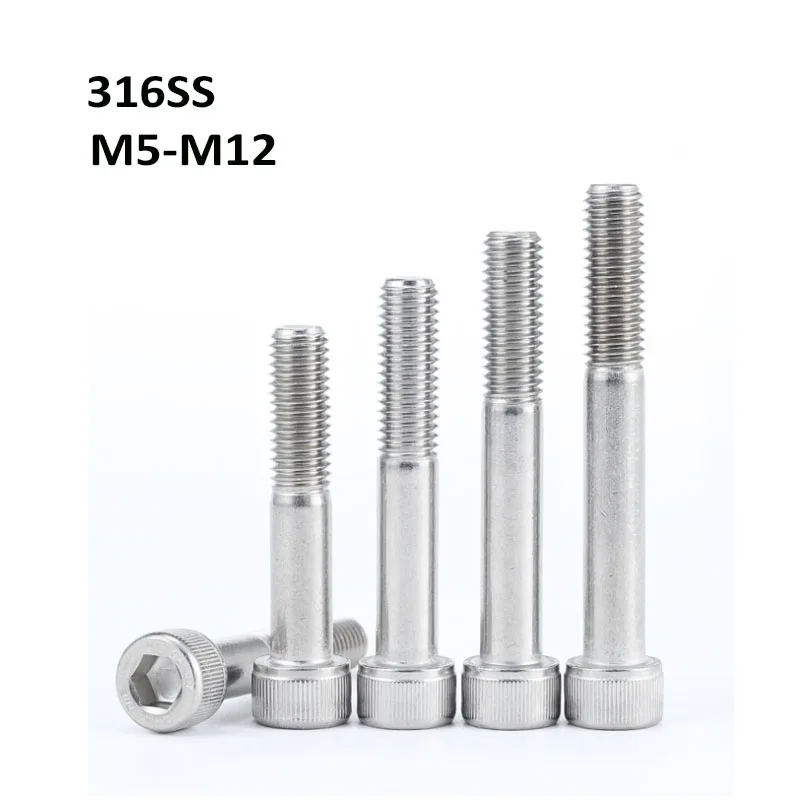 316 stainless Steel M4 M5 Half Round Hex Socket Button head Screws 