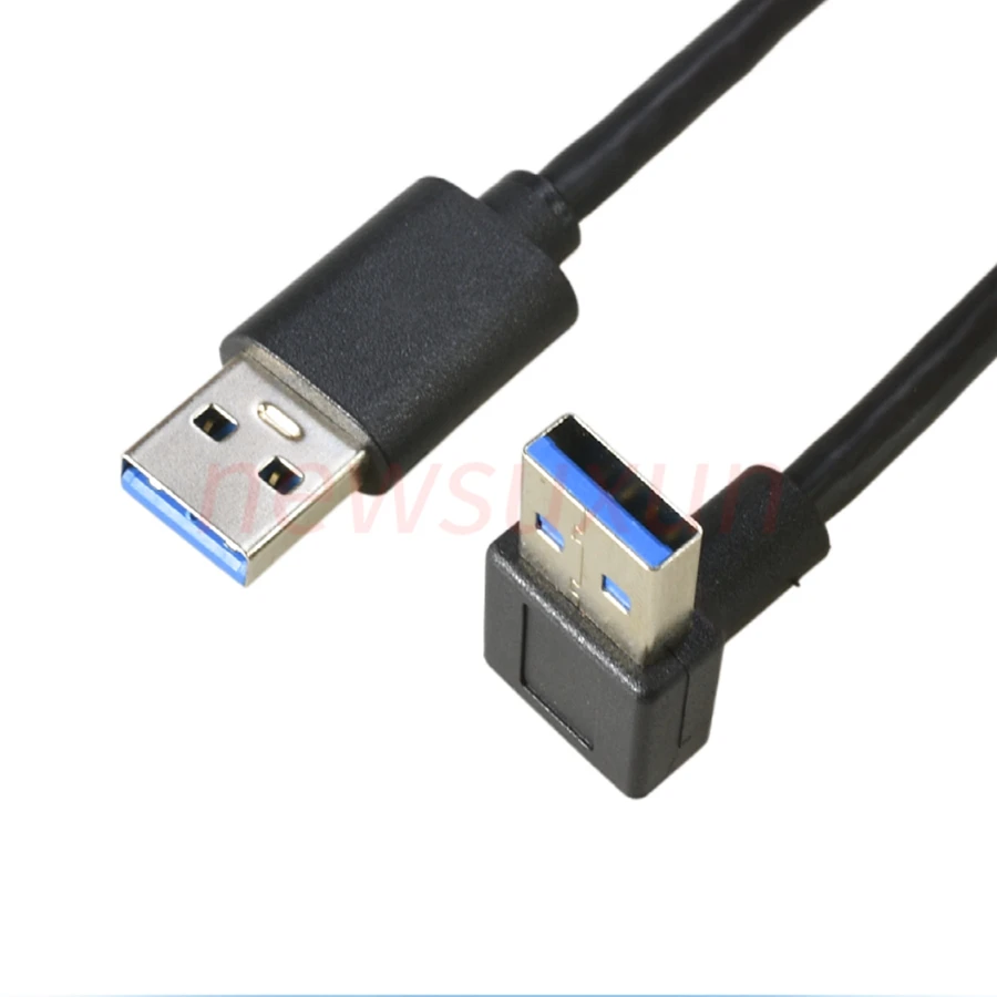 Double Right Angle USB 3.0 Cable - Same Side Double Bend Male to Male Description Image.This Product Can Be Found With The Tag Names Computer Cables Connecting, Computer Peripherals, PC Hardware Cables Adapters, Same side