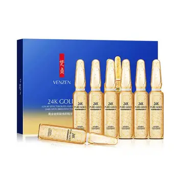 

2ml*7pcs 24k Gold Hyaluronic Acid Ampoule Moisturizing Brightening Skin Anti-age Wrinkle Skin Care Serum