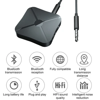 

2in1 Blue Tooth 4.2 Wireless Audio Transmitter & Receiver Music Adapter PC Blue Tooth 4.2 Audio Transmitter