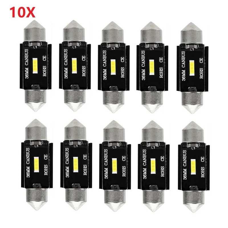 Bombillas LED Canbus 400 Para Coche - 36 Mm, Festoon DE3175, 6000K, 2 Unidades, Para Luz Interior, Matrícula, Maletero
