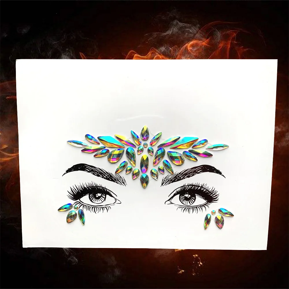 QBL113 Женская мода Flash Eye стикер для драгоценных камней стразы украшение для лица ручной работы боди-арт украшения для глаз Декор стильные инструменты для вечерние - Цвет: QBL113