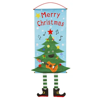 

Christmas Banner Merry Christmas Decor For Home Garland Christmas Ornaments Santa Claus Snowman Elk Small Tree Garland