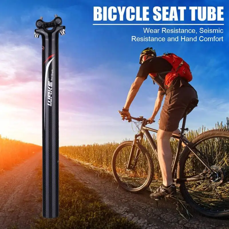 MTB подседельная труба для велосипеда AL60613D ковка головы 3K карбоновое волокно трубчатое столб прочный расширение седло полюс для езды аксессуары