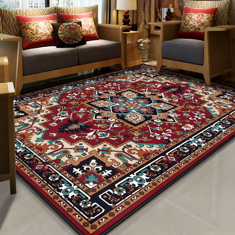 Persian ethnic style printed Home carpets for Living room Bedroom Area Rug Crystal velvet Thicken Antiskid Soft Floor Mat/Carpet