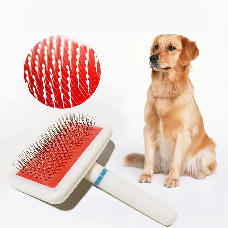 Pet steel needle comb white air bag comb dog hair comb cleaning brush