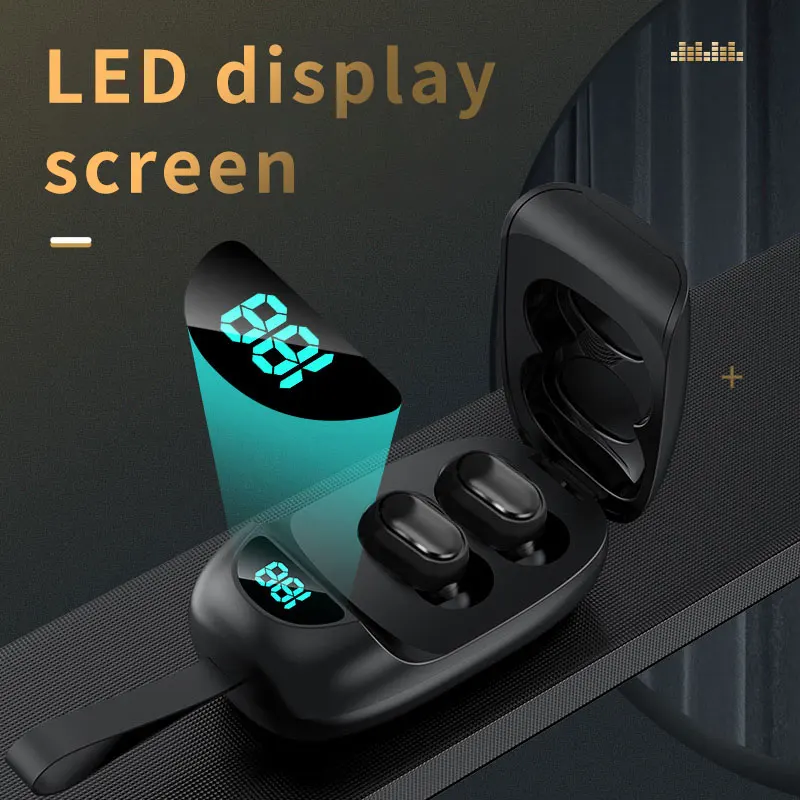 TWS Earphone Bluetooth 5 0 Wireless Earphones LED Display Charging Box With Microphone Sport Waterproof Headsets Earbuds