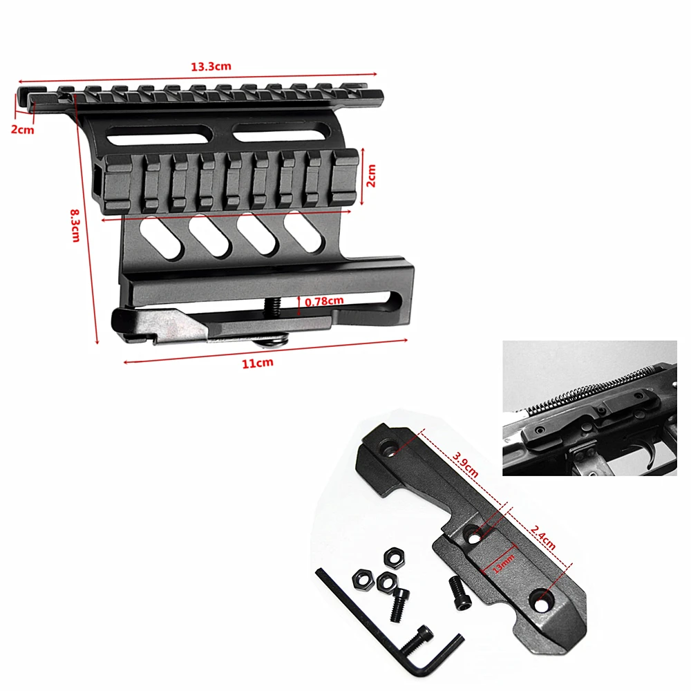 АК серия рельс с боковым креплением Quick QD Style AK47 AK74 SAIGA Detach 20 мм weaver рейка для