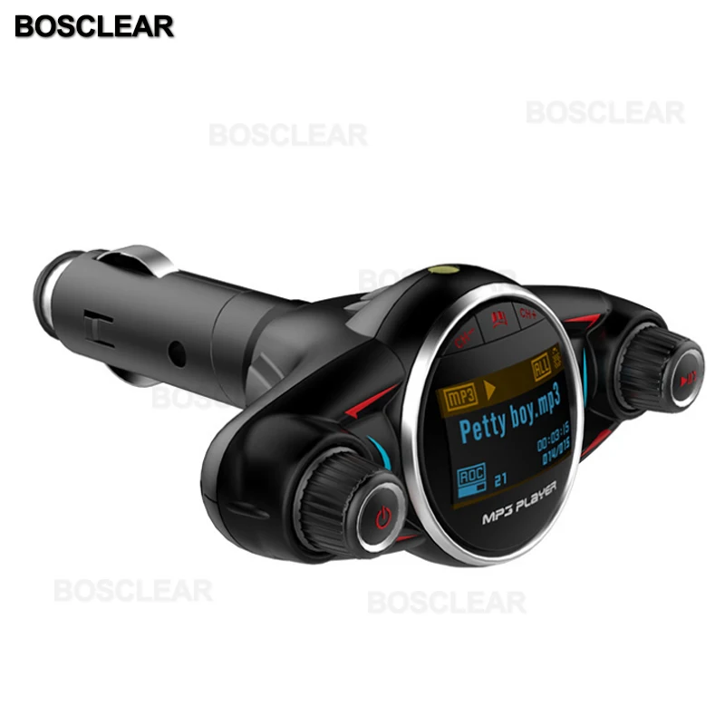 Style B Fm-передатчик модулятор Bluetooth Handsfree автомобильный аудио-mp3-плеер с Умной зарядкой двойной зарядное устройство USB музыкальный светодиодный дисплей - Название цвета: Style B