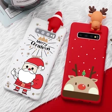 Счастливый год чехол с принтом "Санта Клаус" для samsung Galaxy S8 S9 S10 плюс S10e S6 S7 Edge Note 10 8 9 плюс J5 J7 J3 Rindeer чехол s