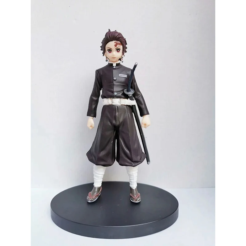 16 см аниме Demon Slayer Kimetsu No Yaiba Tanjiro Tomioka Giyuu ПВХ фигурка коллекционные модели Brinquedos игрушки - Цвет: with box