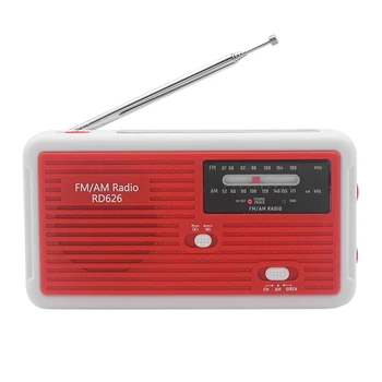 

AM FM Radio Emergency Radio Solar Hand Crank Radio with Bright LED Light and 1000MAh Power Bank For Smart Phone