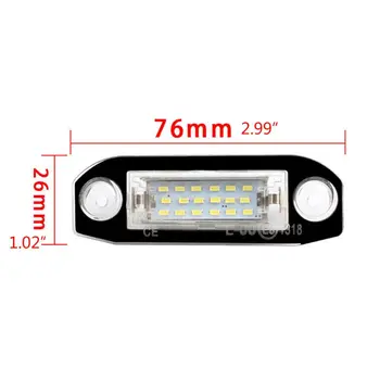 

2pcs/set Car LED License Plate Light Assembly Replacement for VOLVO S80 XC90 S40 V60 XC60 S60 C70 V50 XC70 V70